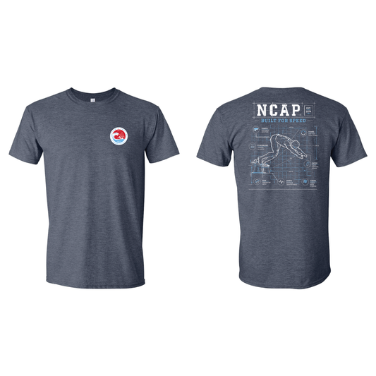 2026 - 2027 Heather Navy "Blueprint" Tee