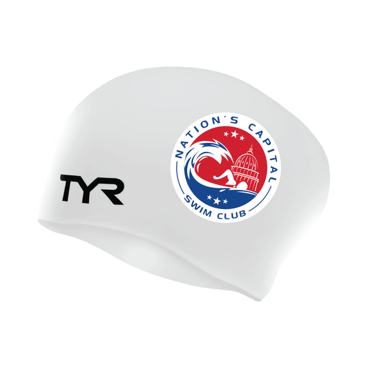 NCAP TYR Adult Long Hair Silicone Wrinkle-Free Swim Cap