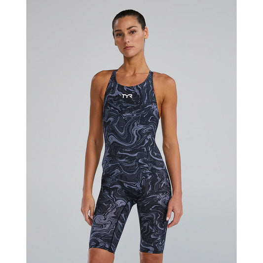 TYR Women's Thresher Open Back - Hyperblitz - Titanium