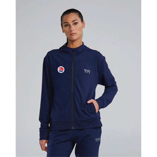 NCAP Navy Womens TYR Warmup Hoodie