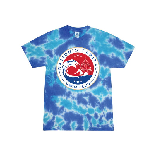 NCAP Youth Multi Blue Tie Dye Tee